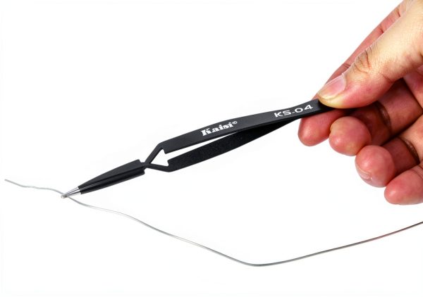 Kaisi Anti Static Precision Tweezer Set 14 Pairs Stainless Steel Black-4