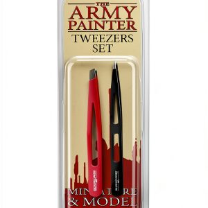 The Army Painter Metal Tweezers Set TL5035 Red Black Silver-0