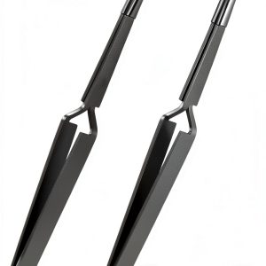 Gtziqa Reverse Tweezers Black Set with Straight and Curved Tips-0