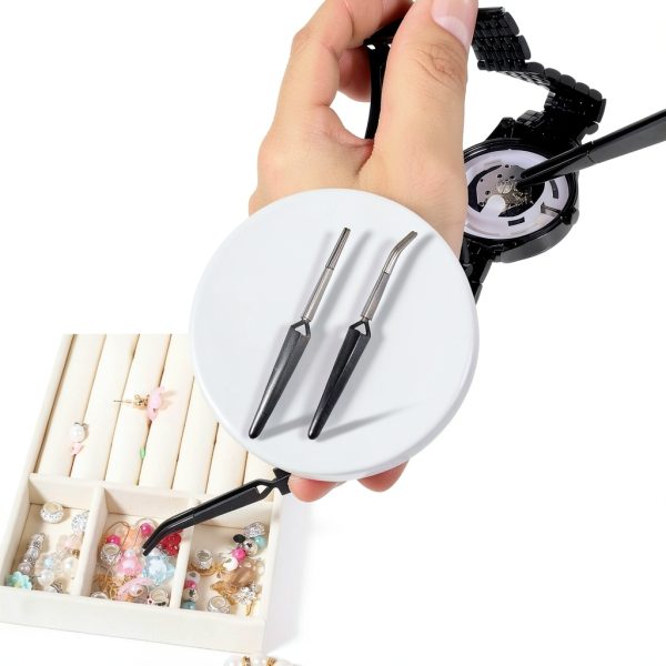 Gtziqa Reverse Tweezers Black Set with Straight and Curved Tips-6
