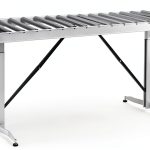 HTC HRT-90 Adjustable Folding Roller Conveyor Table 66" x 24" 500lb-0