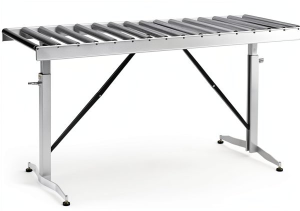 HTC HRT-90 Adjustable Folding Roller Conveyor Table 66" x 24" 500lb-0