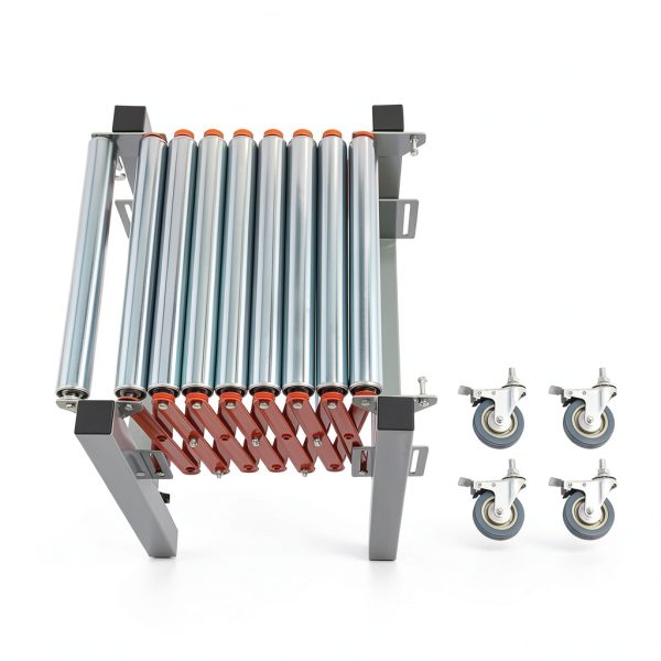 Roller Conveyor DengdongD Table Saw Extension Table with Wheels-6