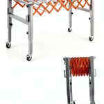 Conveyor Roller Table Adjustable Jongpinth Silver Orange Iron Stand-0