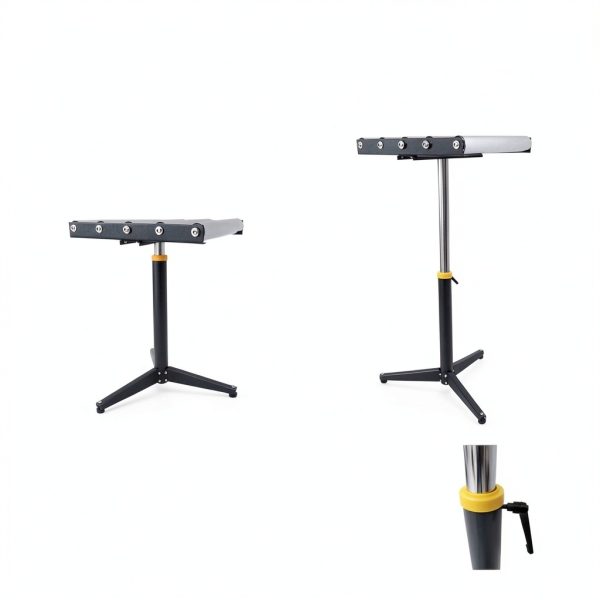 Conveyor Roller Stand TECHTONGDA 5‑Roller Adjustable 250lb 20.8"x16.1"-2