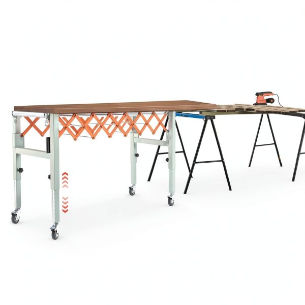 Conveyor Roller Table Adjustable Jongpinth Silver Orange Iron Stand-2