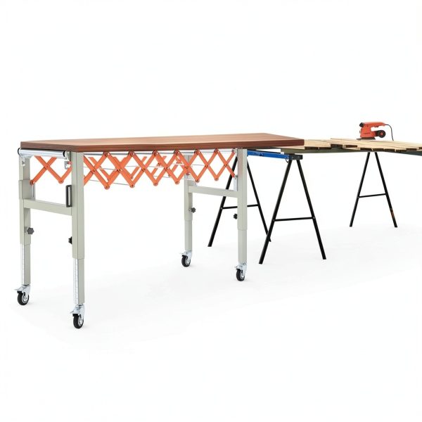 Roller Conveyor DengdongD Table Saw Extension Table with Wheels-7