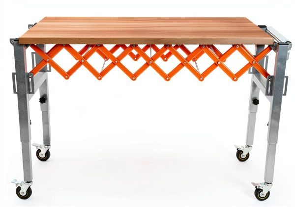 Conveyor Roller Table Adjustable Jongpinth Silver Orange Iron Stand-4