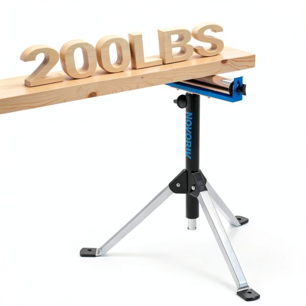 Triangle Roller Stand Novorik 200Lbs Adjustable Height for Woodworking-2