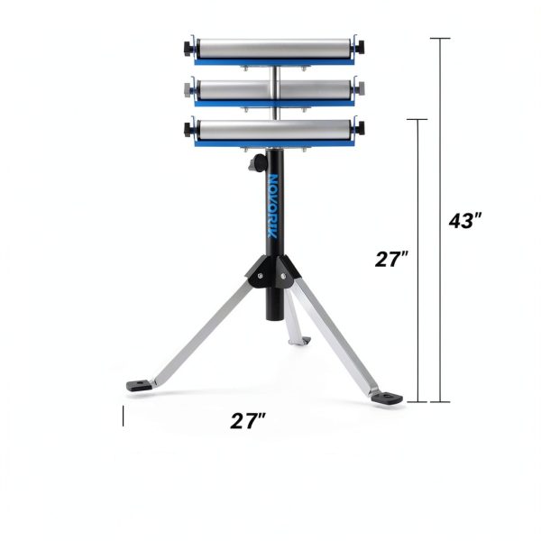 Triangle Roller Stand Novorik 200Lbs Adjustable Height for Woodworking-4