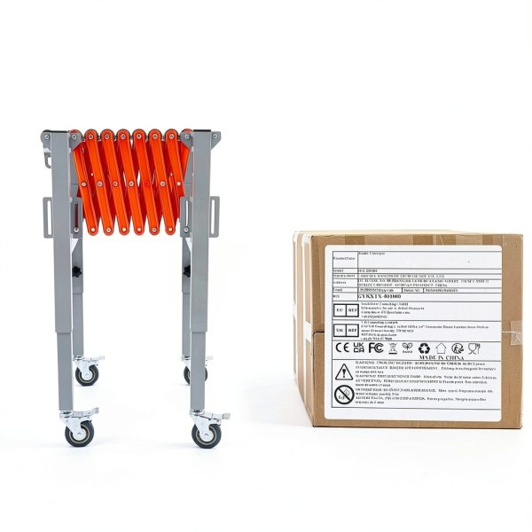 Conveyor Roller Table Adjustable Jongpinth Silver Orange Iron Stand-8