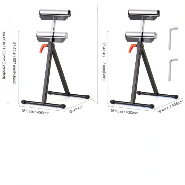 Roller Stand Happybuy 2-Pack, 135 lb, Adjustable 26.8‑42.5″ Height,-6